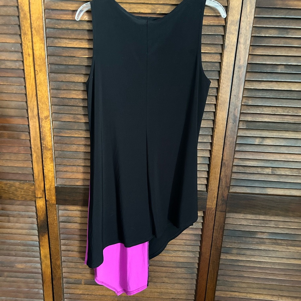 Joseph Ribkoff Fuchsia and Black Tunic - Picture 2 of 3